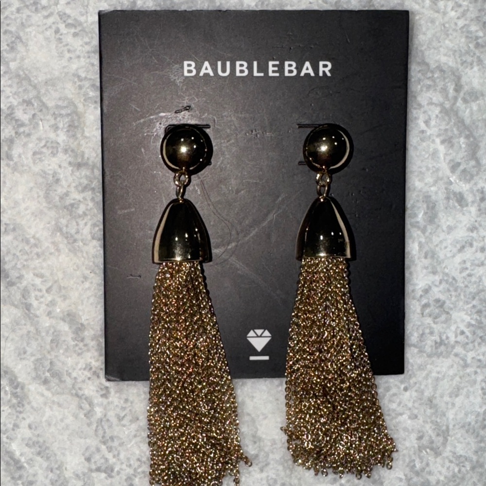 ❤️BAUBLEBAR gold tassel earrings- accepting offers!!!!!❤️